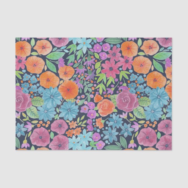 Blumenmuster Seidenpapier (Vorderseite)