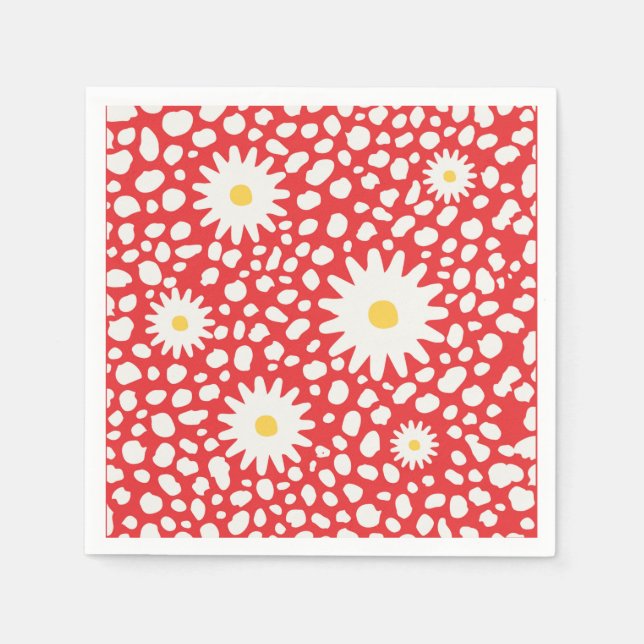 Blumenmuster Serviette (Vorderseite)