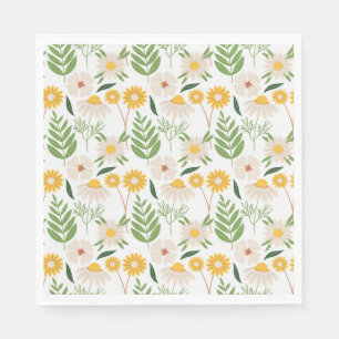 Blumenmuster Serviette