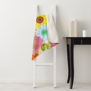 Blumenmuster Sherpadecke