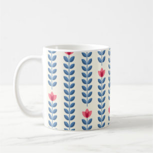 Blumenmuster Skandinavische Geometrische Retro-Tap Kaffeetasse