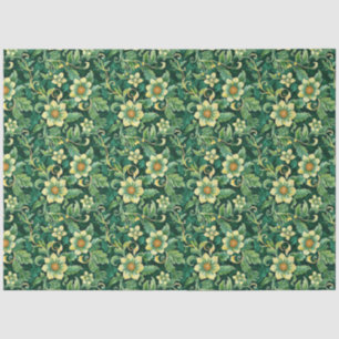 Blumenmuster Smaragdgrüne Reben Decoupage Seidenpapier