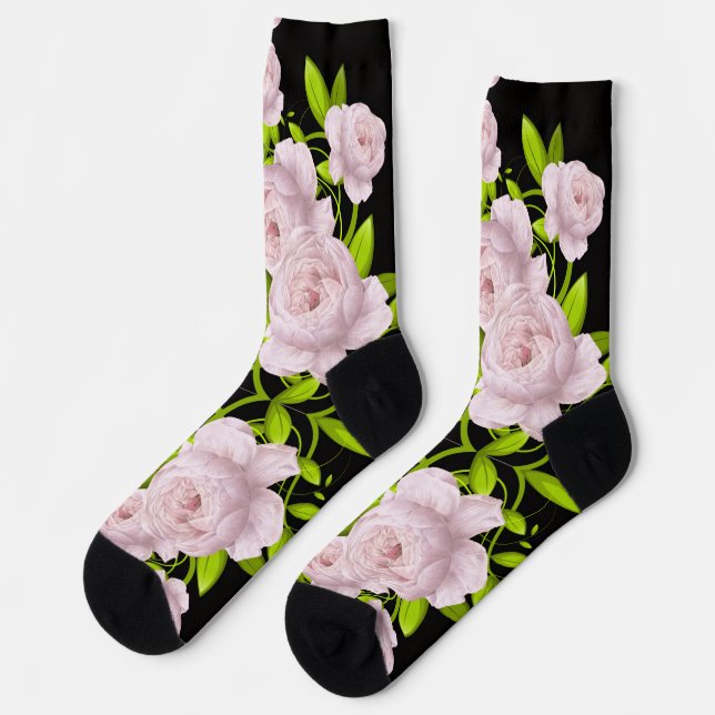 BLUMENMUSTER SOCKEN (Linkes Detail)