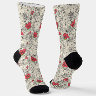 Blumenmuster Socken