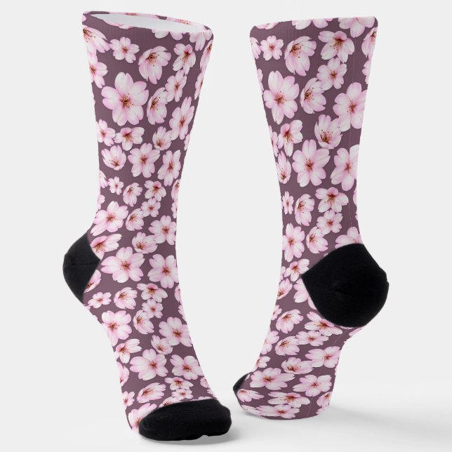 Blumenmuster Socken (Gewinkelt)