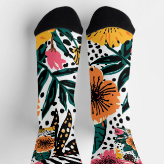 Blumenmuster-Socken Socken