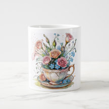 Blumenmuster - Soft Watercolor Boho Art