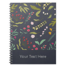 Blumenmuster Spiral Notebook Cover