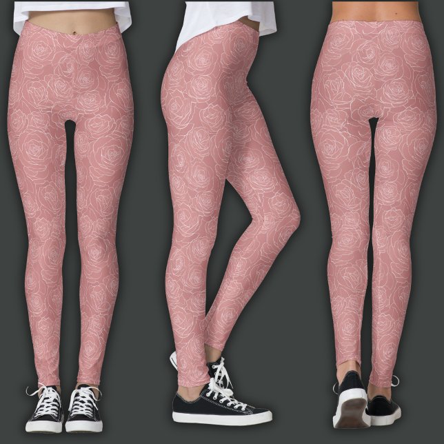 Blumenmuster | Staubrose Leggings (Von Creator hochgeladen)