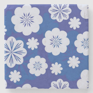 Blumenmuster Steinuntersetzer