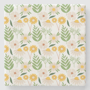 Blumenmuster Steinuntersetzer
