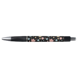Blumenmuster Stift (schwarzer Sockel)
