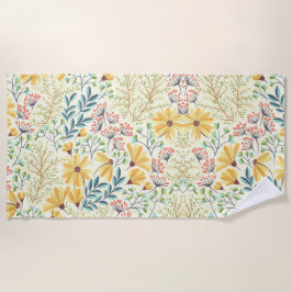Blumenmuster - Stilvolle Abstrakte Tapete Strandtuch