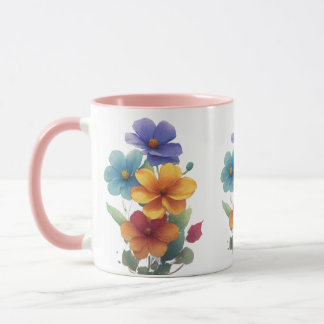 Blumenmuster Tasse