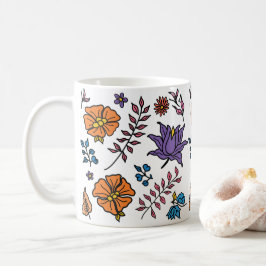 Blumenmuster-Tasse Kaffeetasse