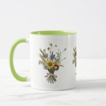 Blumenmuster-Tasse