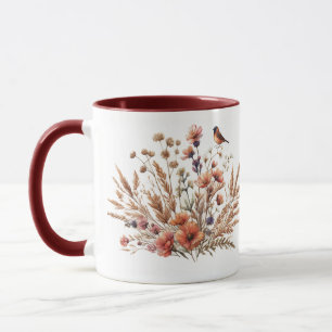 Blumenmuster-Tasse Tasse