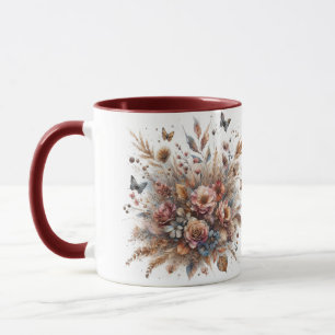 Blumenmuster-Tasse Tasse
