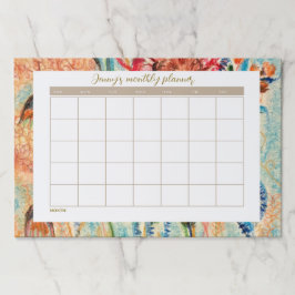 Blumenmuster Tearaway Calendar - Large Paper Pad