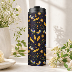 Blumenmuster Thermosbecher