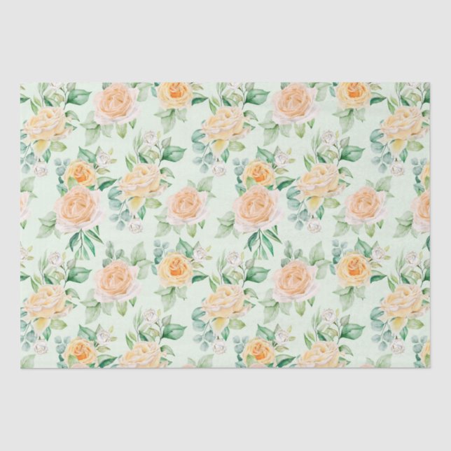 Blumenmuster-Tissue-Papier Seidenpapier (Vorderseite)