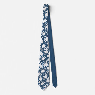 Blumenmuster-Trauzeugen Hochzeiten in Blau und Wei Krawatte