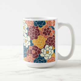 Blumenmuster über den gesamten Stoff Kaffeetasse