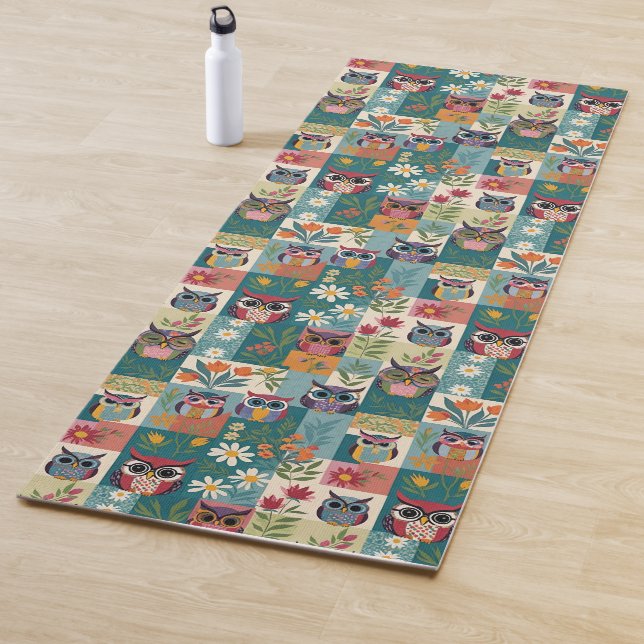 Blumenmuster und Blume, Farbblock für Blumenmuster Yogamatte (Beispiel)
