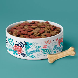 Blumenmuster und Foliage Pet Pfosten, Muster für H Napf