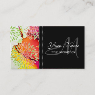 Blumenmuster-und Watercolor-abstrakte Malerei Visitenkarte