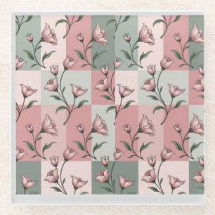 Blumenmuster-Untersetzer Glasuntersetzer