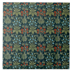 Blumenmuster Vintage Nelke Blaue Glocke John Henry Fliese