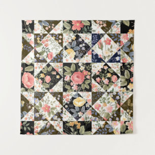 Blumenmuster: Vintages Mix Wandteppich