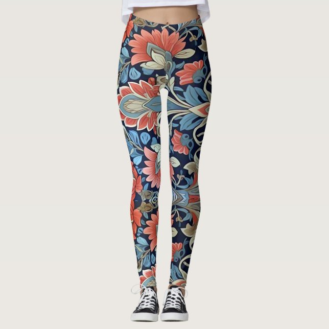 Blumenmuster von Ratti_Creative_Arts Leggings (Vorderseite)