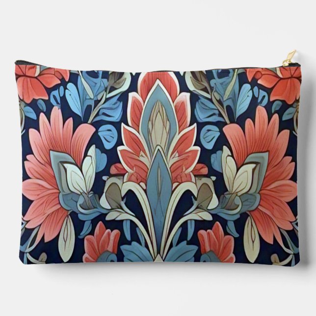 Blumenmuster von Ratti_Creative_Arts Zubehörtasche (Rückseite)