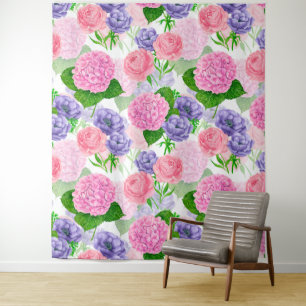 Blumenmuster Wandteppich