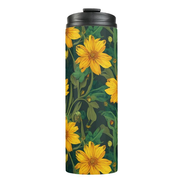 Blumenmuster-Wärmebecher Thermosbecher (Vorderseite)
