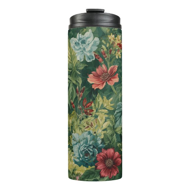 Blumenmuster-Wärmebecher Thermosbecher (Vorderseite)