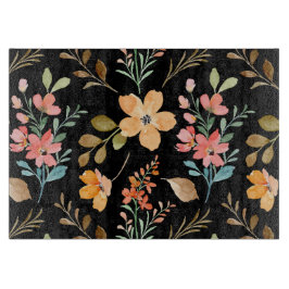 Blumenmuster - Wasserfarbenfeder der Mode Schneidebrett