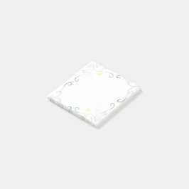 Blumenmuster-Wasserfarbenleiste Post-It-Editor Post-it Klebezettel