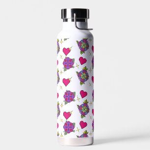 Blumenmuster-Wasserflasche Trinkflasche