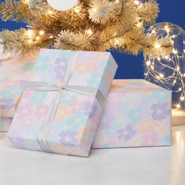 Blumenmuster | Whimsical Frühlingsblüten Geschenkpapier (Feiertage)