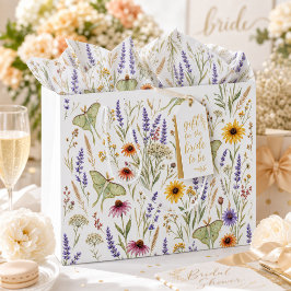 Blumenmuster Wilde Blume Botanische Luna-Motte  Große Geschenktüte
