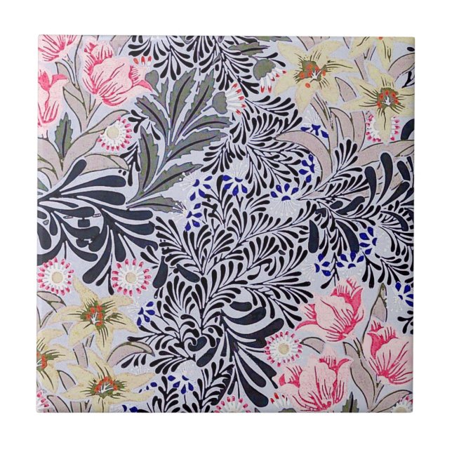 Blumenmuster, William Morris Fliese (Vorderseite)
