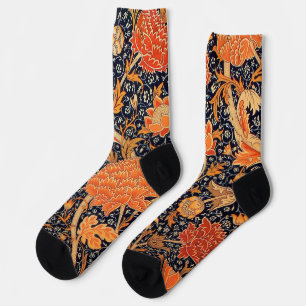 Blumenmuster, William Morris Socken