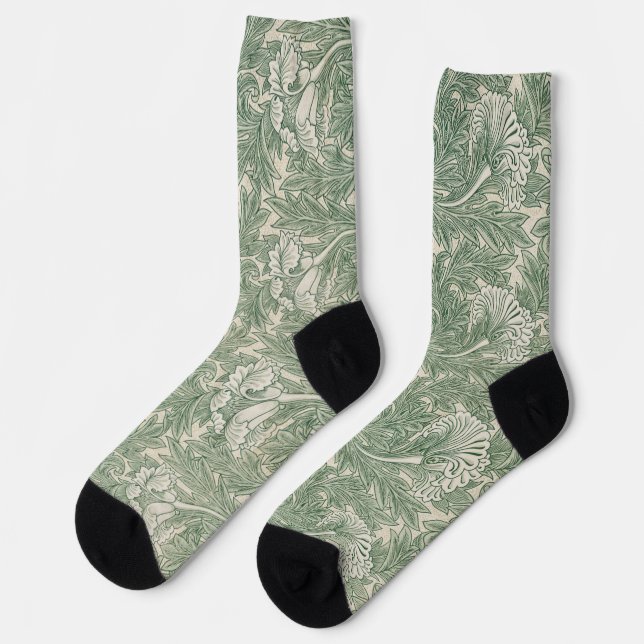 Blumenmuster, William Morris Socken (Linkes Detail)