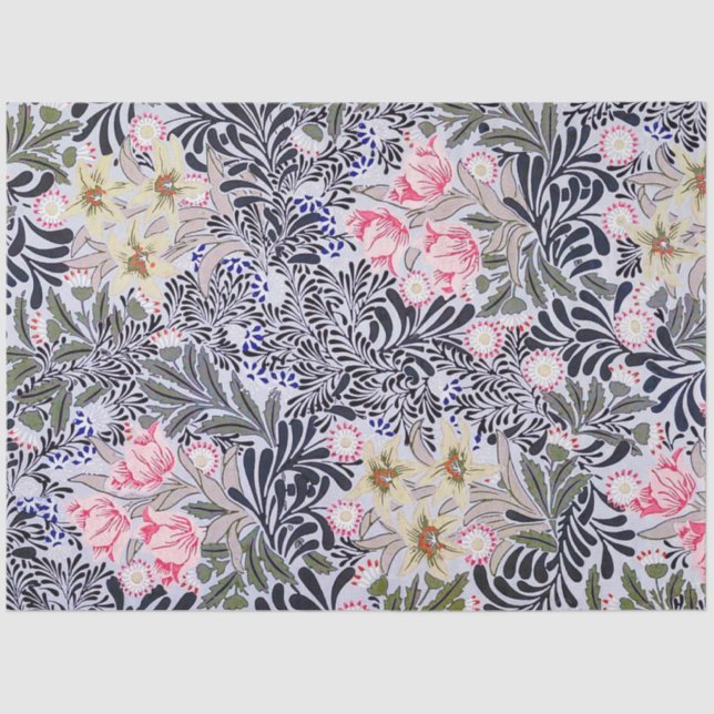 Blumenmuster, William Morris Tissue Seidenpapier (Vorderseite)