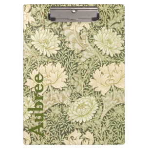 Blumenmuster Wm Morris Design Namen hinzufügen Klemmbrett