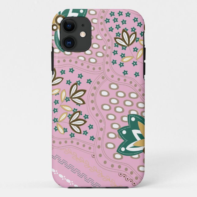 Blumenmuster-Wohngestaltung Case-Mate iPhone Hülle (Rückseite)