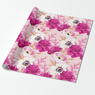 Blumenmuster-Wrapper Geschenkpapier